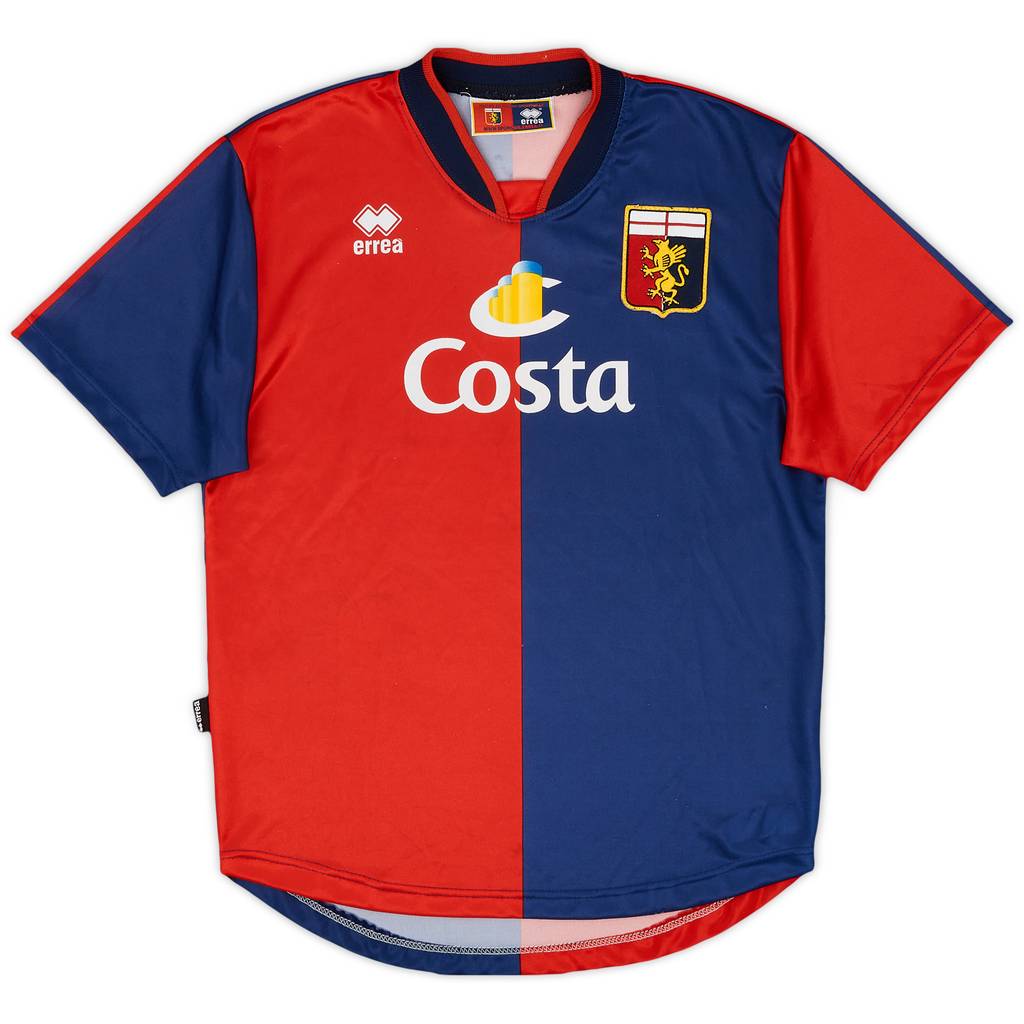 2003-04 Genoa Home Shirt - 9/10 - (XL.Boys)