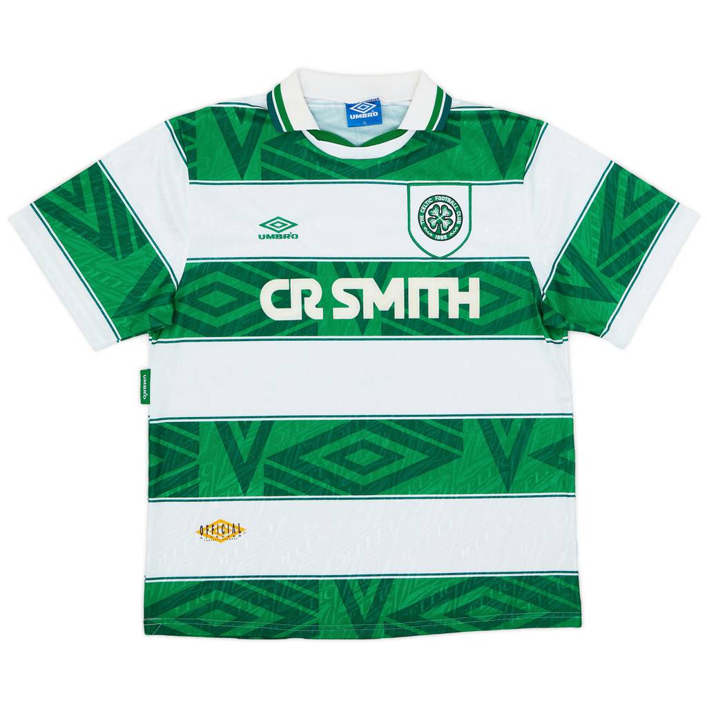 1993-95 Celtic Home Shirt - 8/10 - (XL)