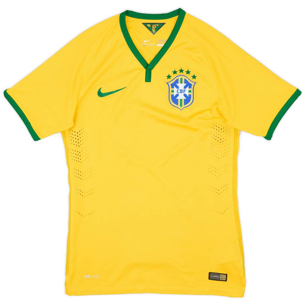 2014-15 Brazil Authentic Home Shirt - 7/10 - (S)