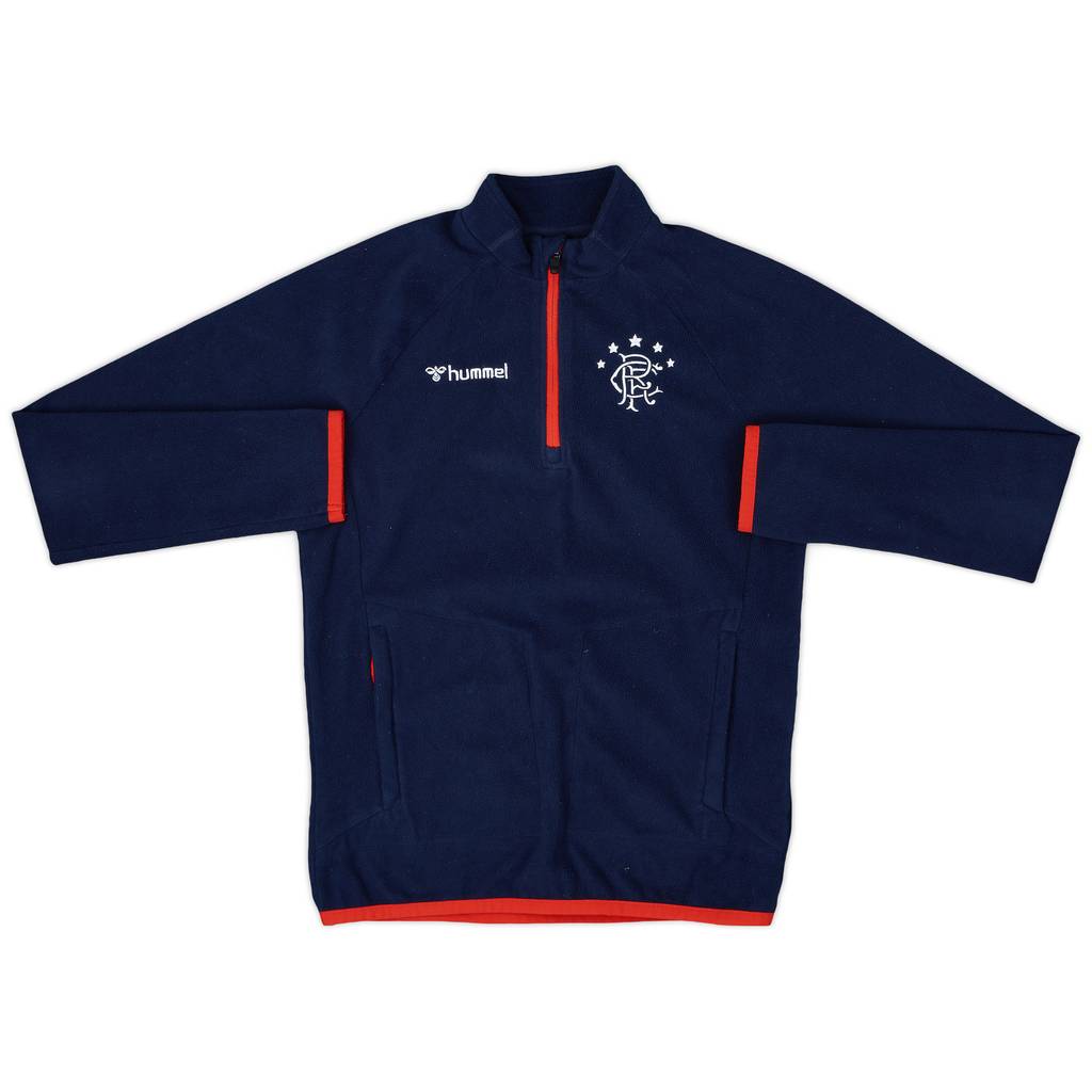 2018-19 Rangers Hummel 1/4 Zip Fleece Top - 9/10 - (L.Boys)