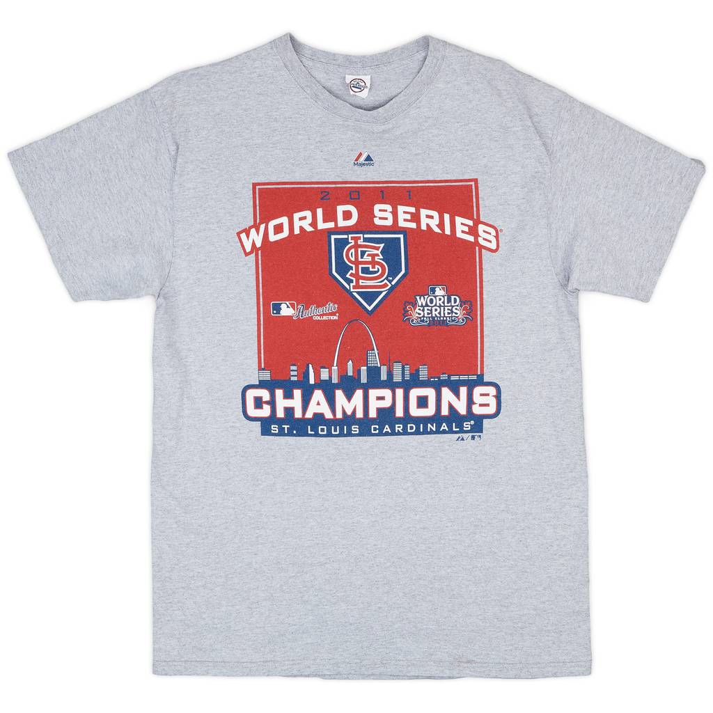2011 St Louis Cardinals World Series Champions Majestic Tee - 8/10 - (L)