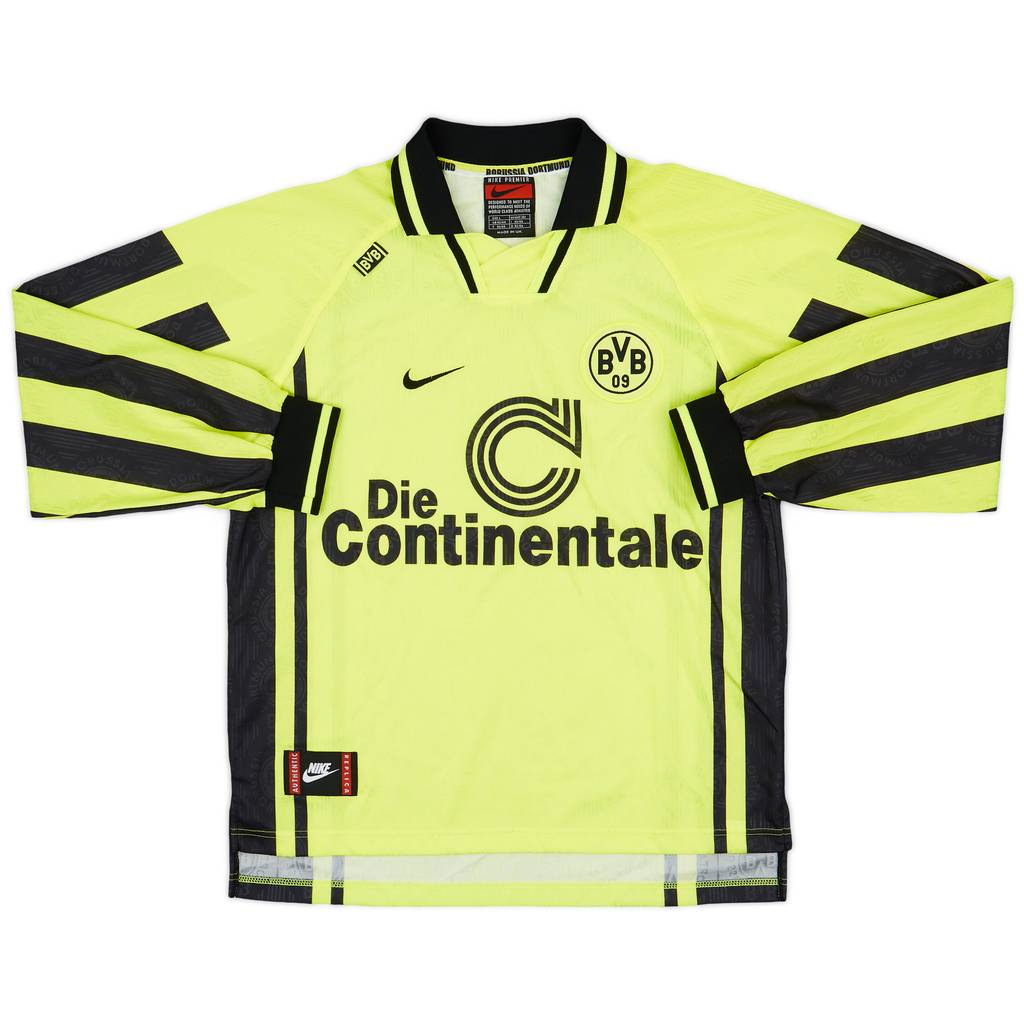 1996-97 Borussia Dortmund Home L/S Shirt - 9/10 - (L)