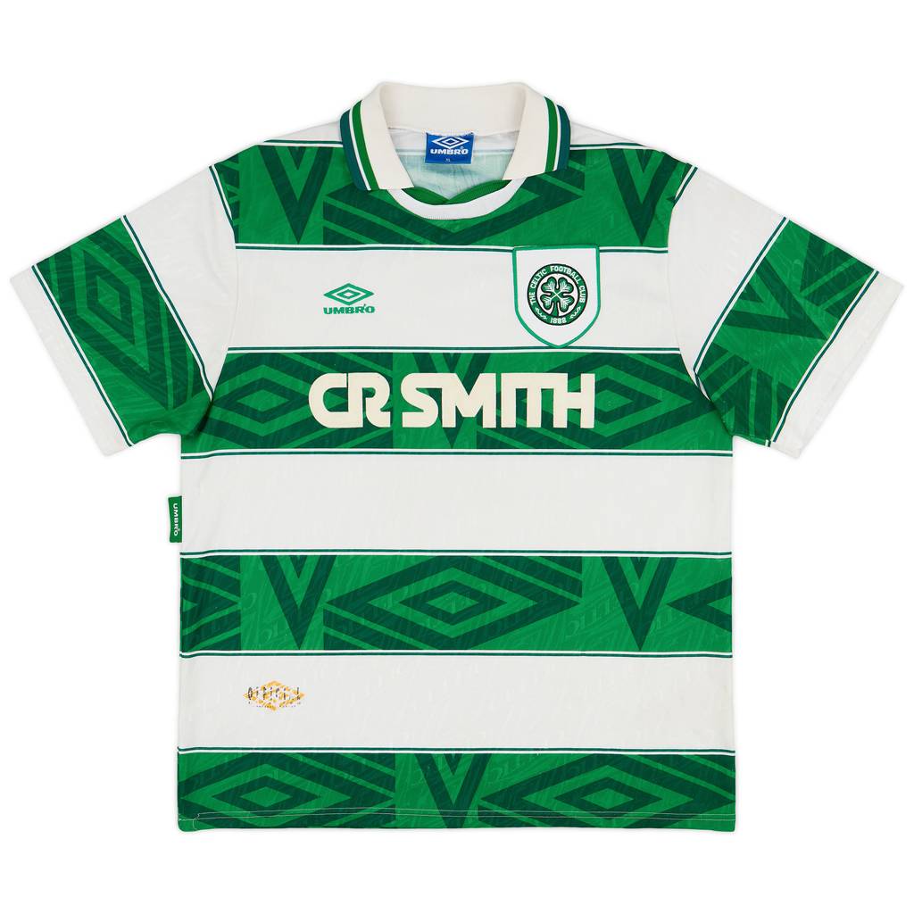 1993-95 Celtic Home Shirt - 8/10 - (XL)