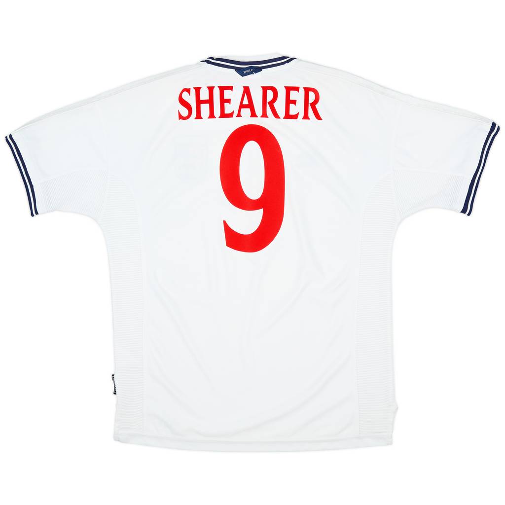 1999-01 England Home Shirt Shearer #9 - 8/10 - (XL)