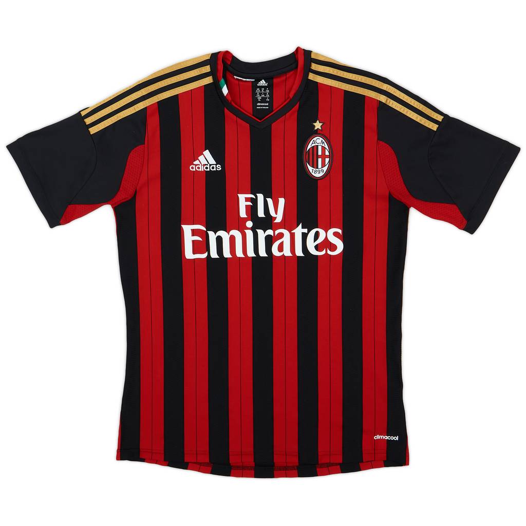 2013-14 AC Milan Home Shirt - 9/10 - (XL.Boys)