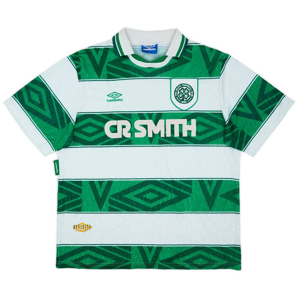 1993-95 Celtic Home Shirt - 8/10 - (XL)