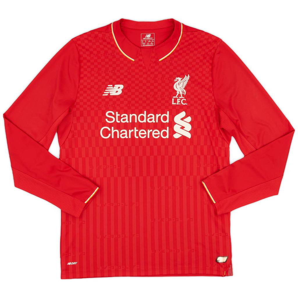 2015-16 Liverpool Home L/S Shirt - 8/10 - (S)