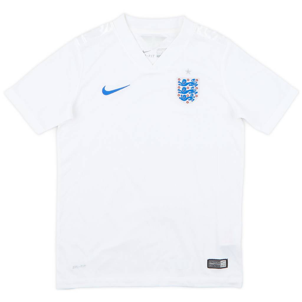 2014-15 England Home Shirt - 9/10 - (M.Boys)