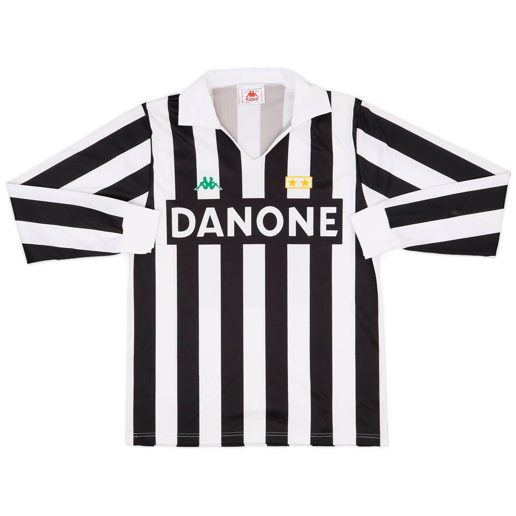 1991-92 Juventus Basic Home L/S Shirt - 9/10 - (M)