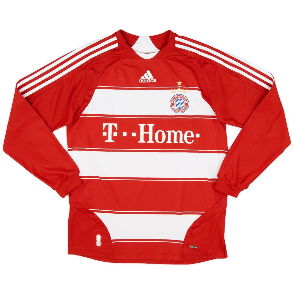 2008-09 Bayern Munich Home L/S Shirt - 8/10 - (XL.Boys)