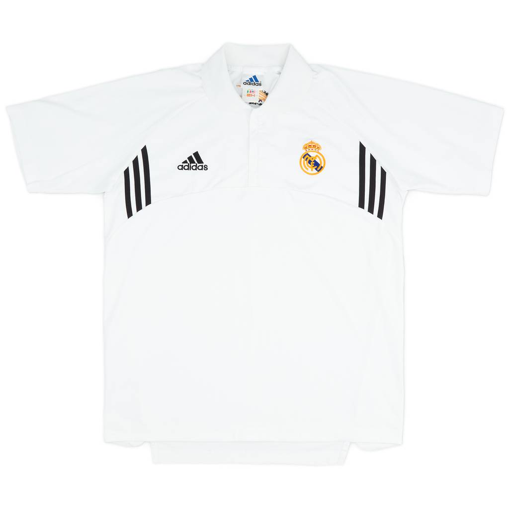 2002-03 Real Madrid Centenary adidas 1/4 Zip Polo Shirt - 9/10 - (M)