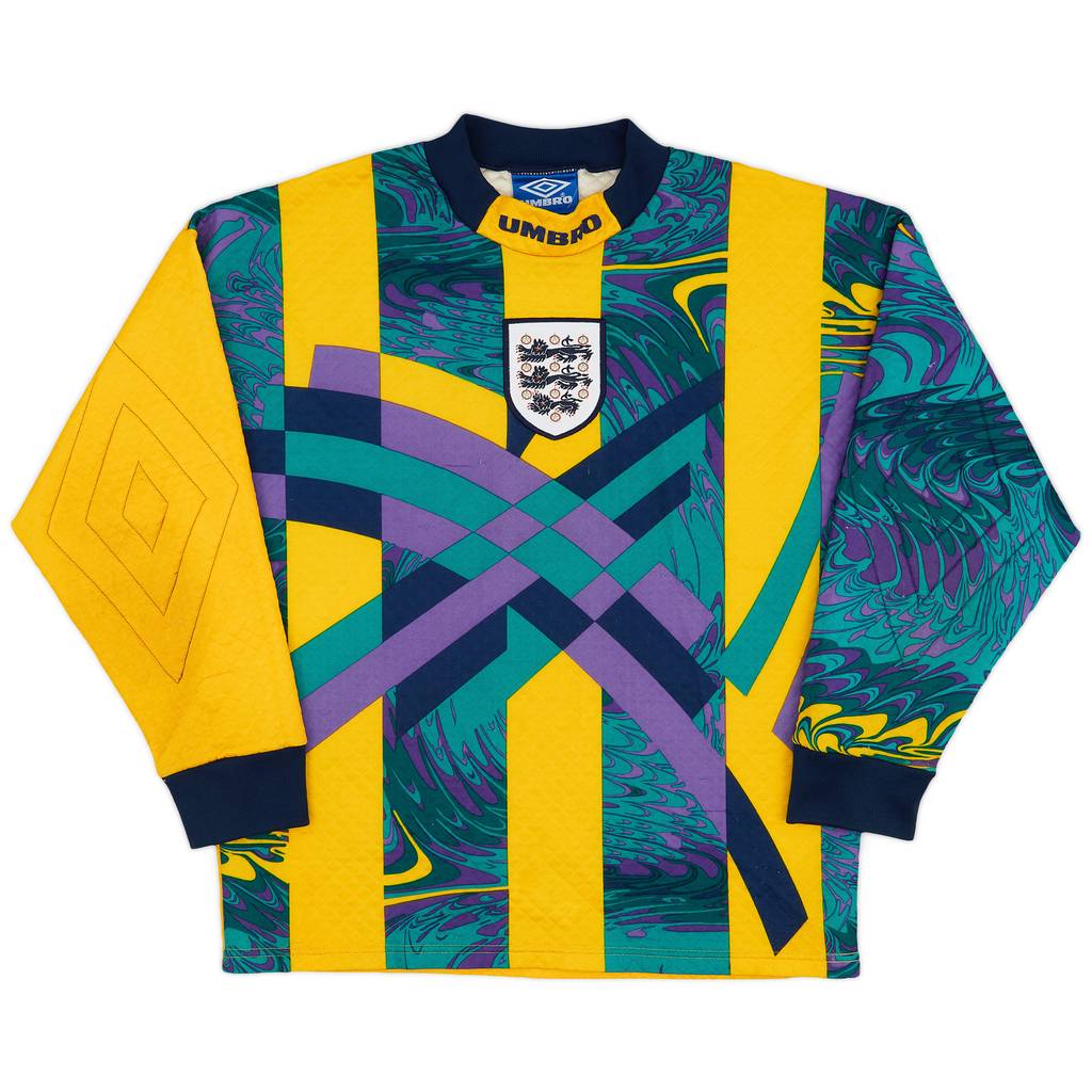 1995-96 England GK Shirt - 8/10 - (Y)