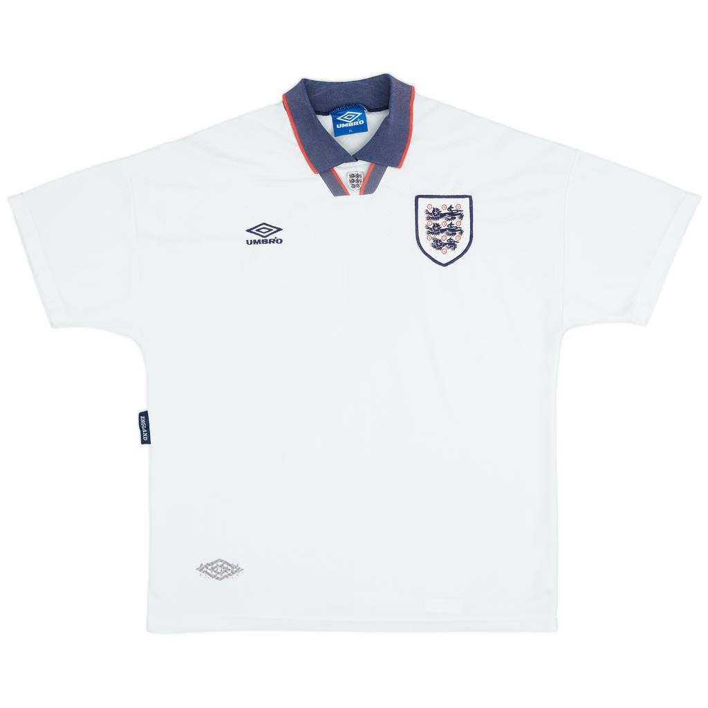 1993-95 England Home Shirt - 6/10 - (XL)