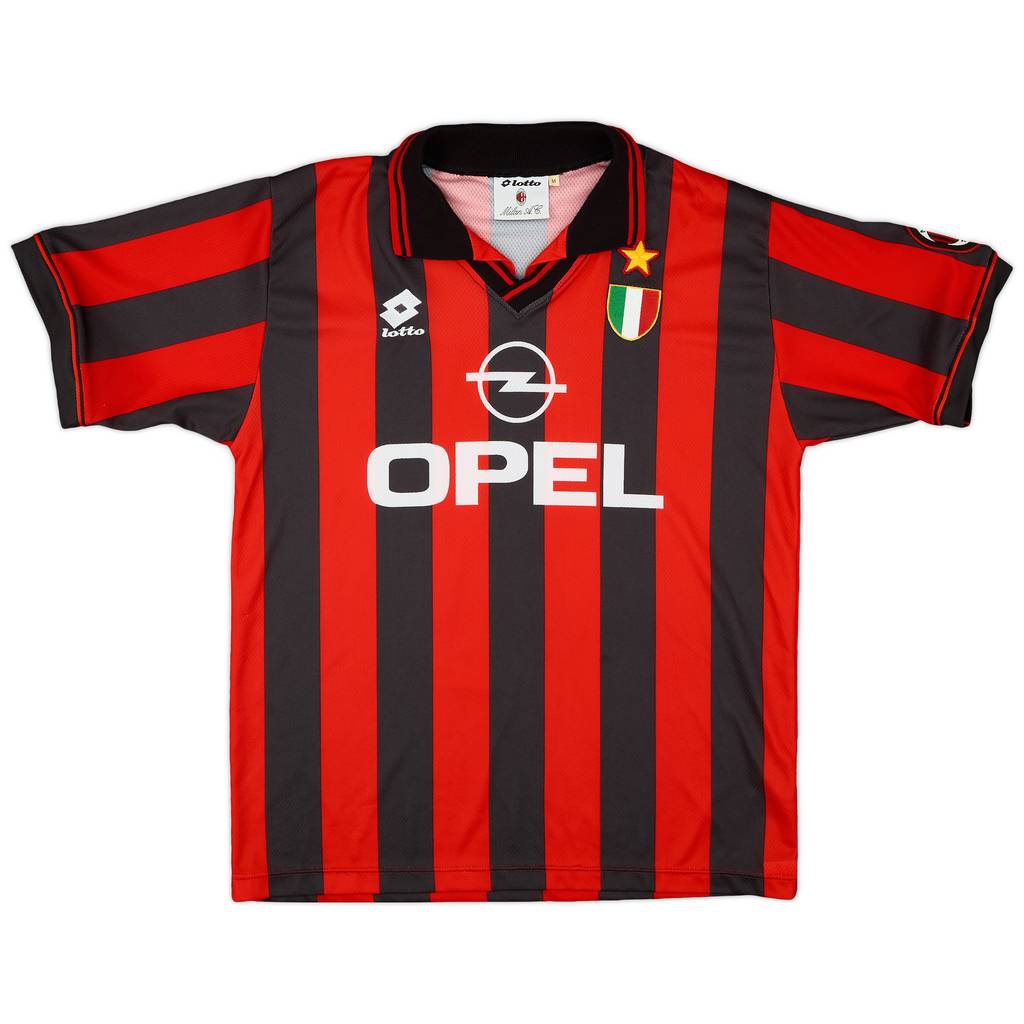 1994-95 AC Milan Home Shirt - 9/10 - (M)
