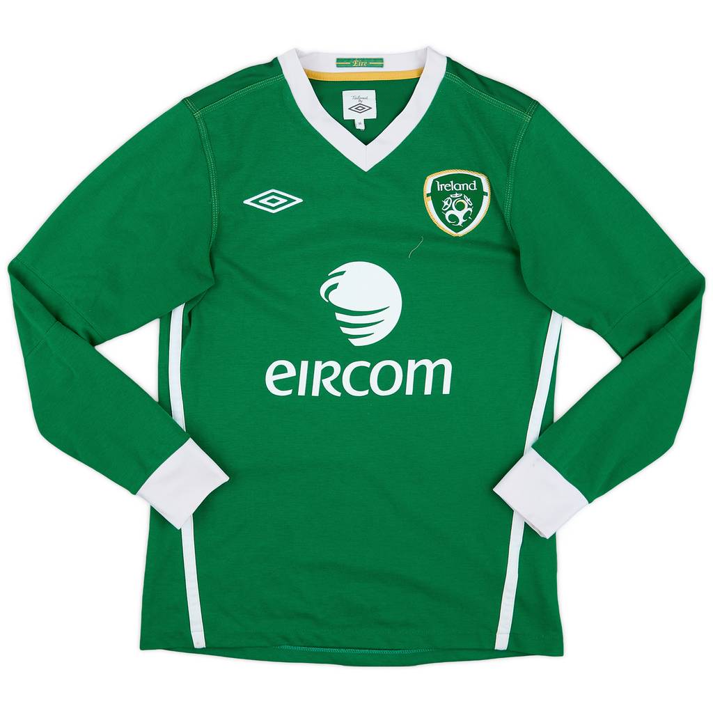 2010-11 Ireland Home L/S Shirt - 8/10 - (S)
