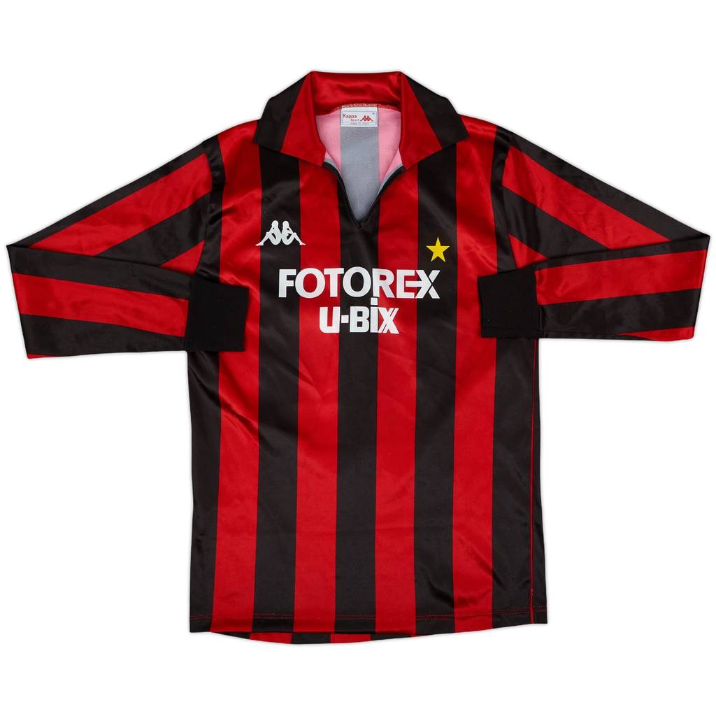 1986-87 AC Milan Home L/S Shirt - 9/10 - (M)