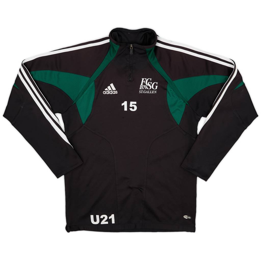 2004-05 St Gallen Player Issue adidas 1/4 Zip Drill Top #15 - 6/10 - (S/M)