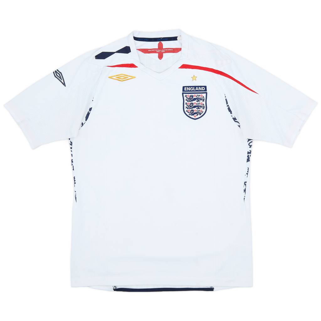 2007-09 England Home Shirt - 6/10 - (M)