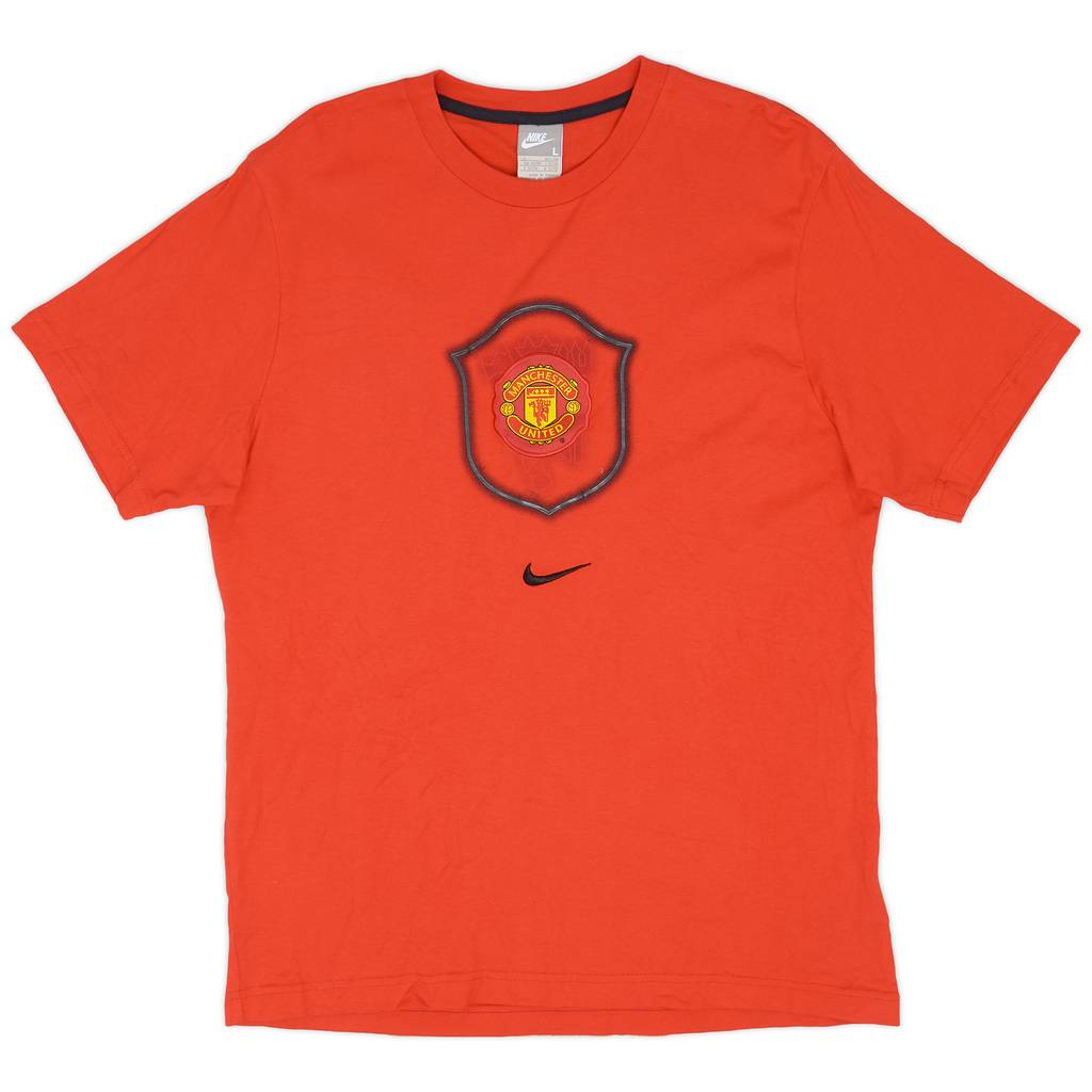 2007-08 Manchester United Nike Cotton Tee - 9/10 - (L)