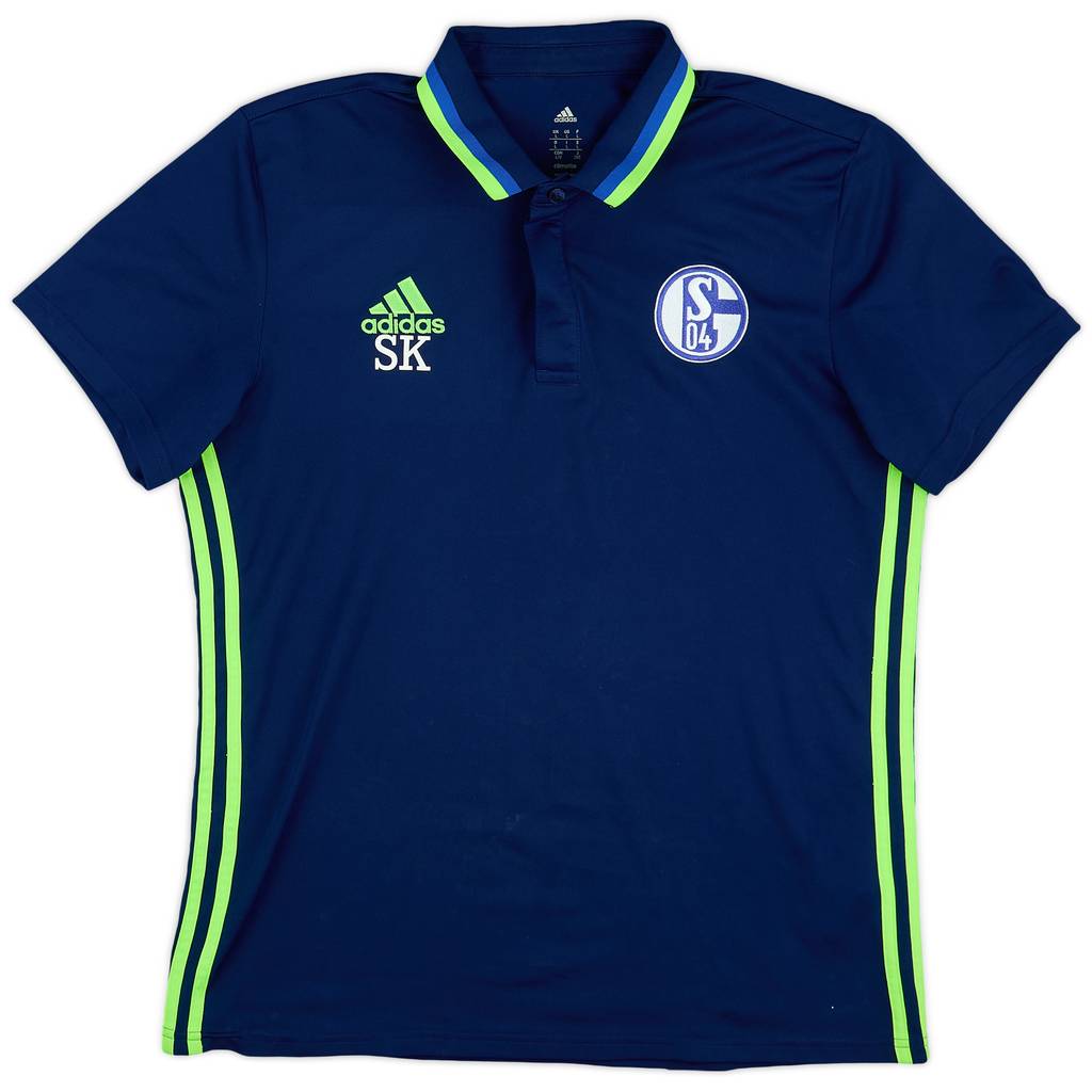 2016-17 Schalke adidas Staff Issue Training Polo Shirt - 6/10 - (L)