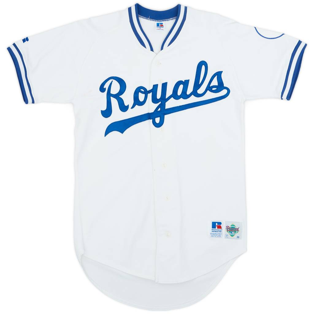 1992-94 Kansas City Royals Russell Athletic Authentic Home Jersey - 6/10 - (S)