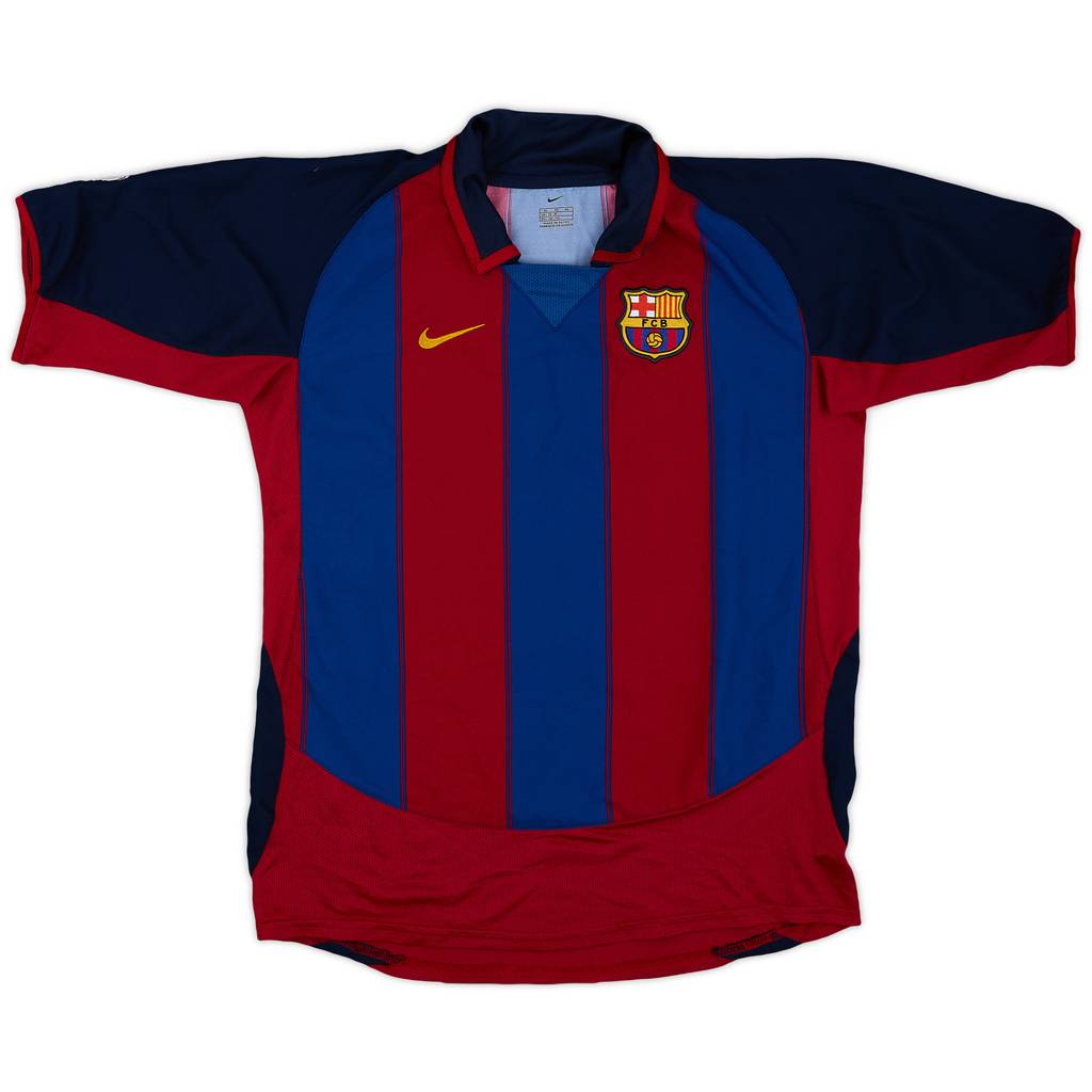 2003-04 Barcelona Home Shirt - 9/10 - (XL.Boys)