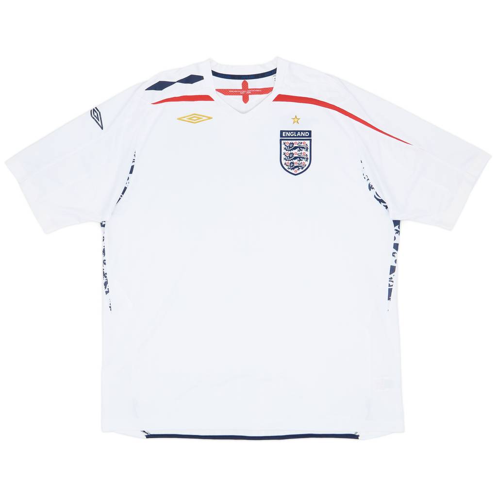 2007-09 England Home Shirt - 8/10 - (3XL)
