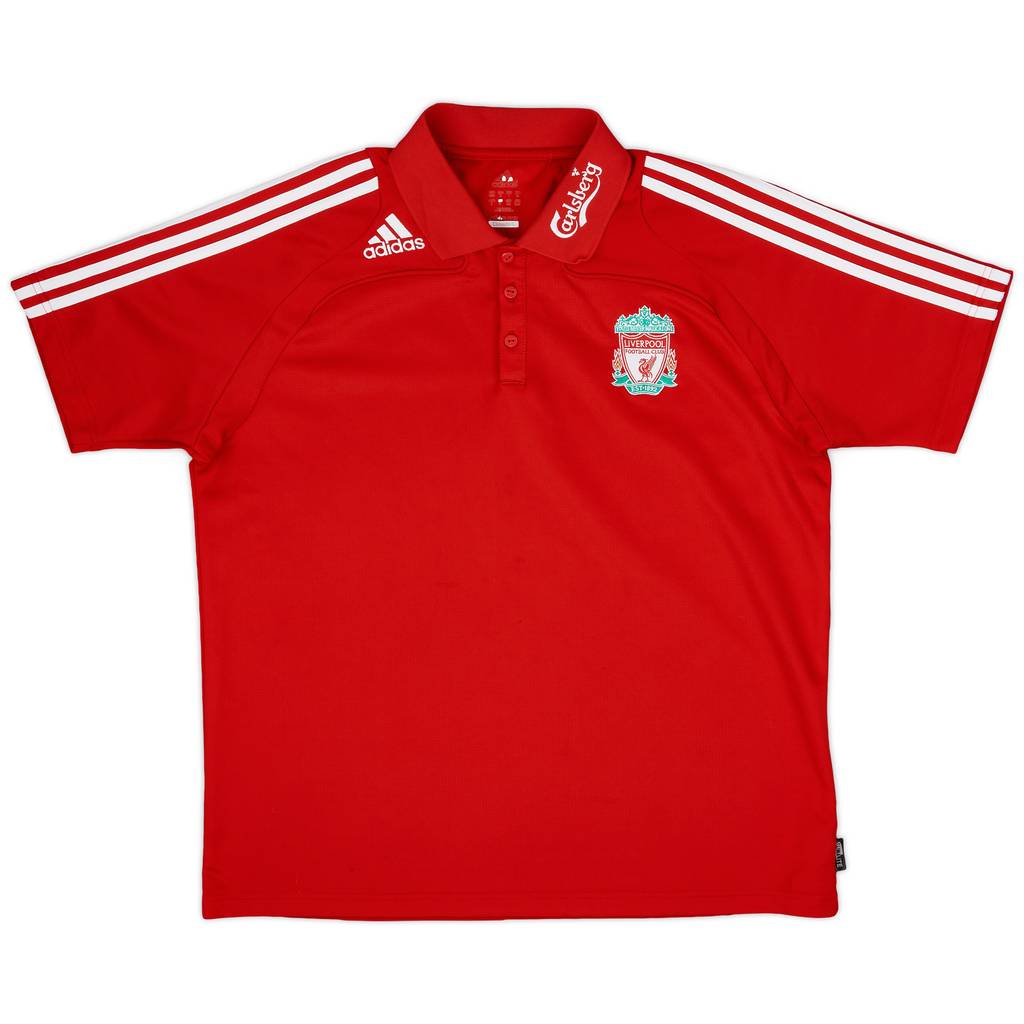 2008-09 Liverpool adidas Polo Shirt - 8/10 - (XL)