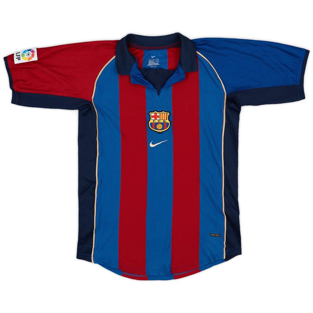2001-02 Barcelona Home Shirt - 7/10 - (L.Boys)