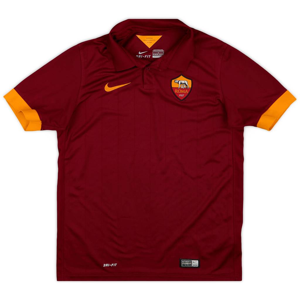 2014-15 Roma Home Shirt - 9/10 - (L.Boys)