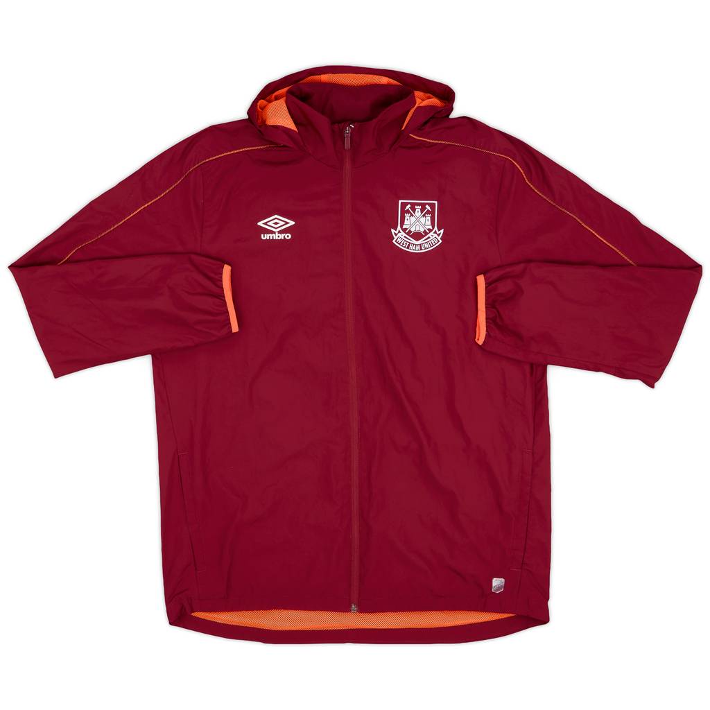 2017-18 West Ham Umbro Hooded Rain Jacket - 9/10 - (L)