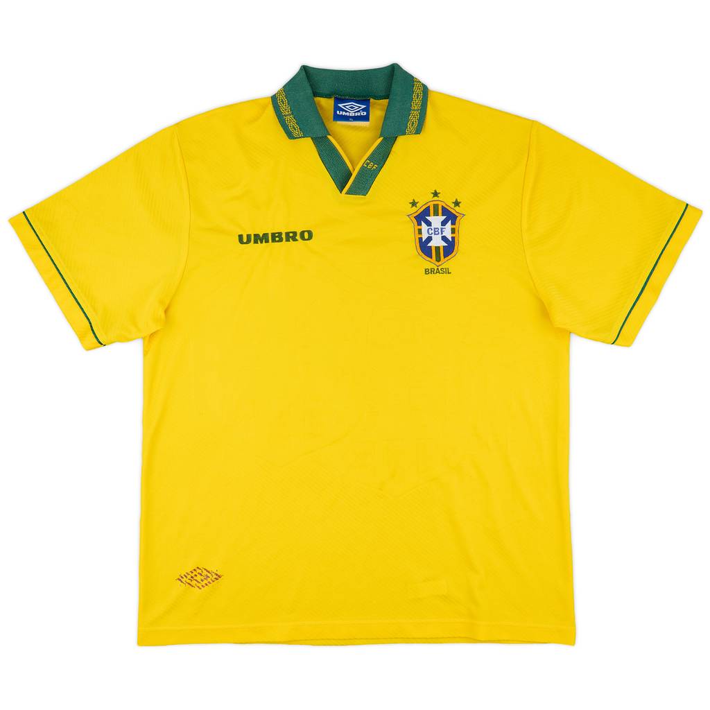 1993-94 Brazil Home Shirt - 7/10 - (XL)