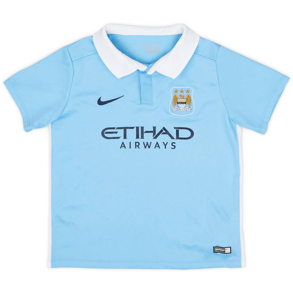 2015-16 Manchester City Home Shirt - 6/10 - (S.Boys)