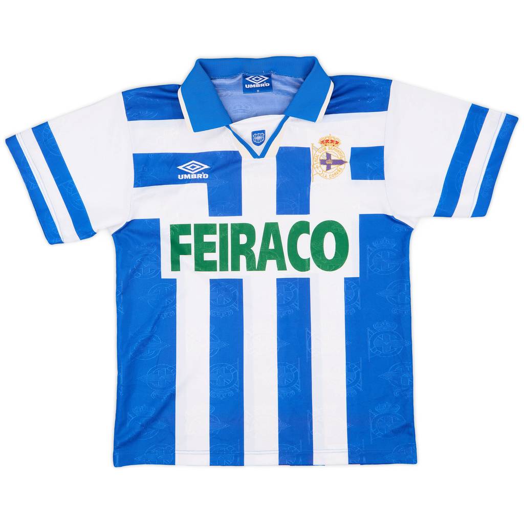 1994-97 Deportivo de La Coruna Home Shirt - 9/10 - (M)