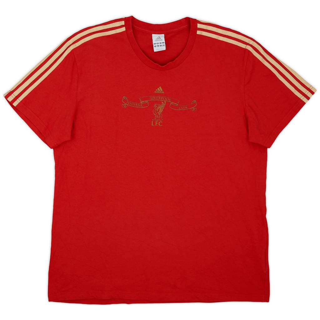 2010-11 Liverpool adidas Cotton Tee - 8/10 - (XXL)