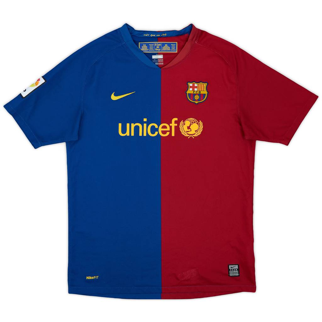 2008-09 Barcelona Home Shirt - 9/10 - (XL.Boys)
