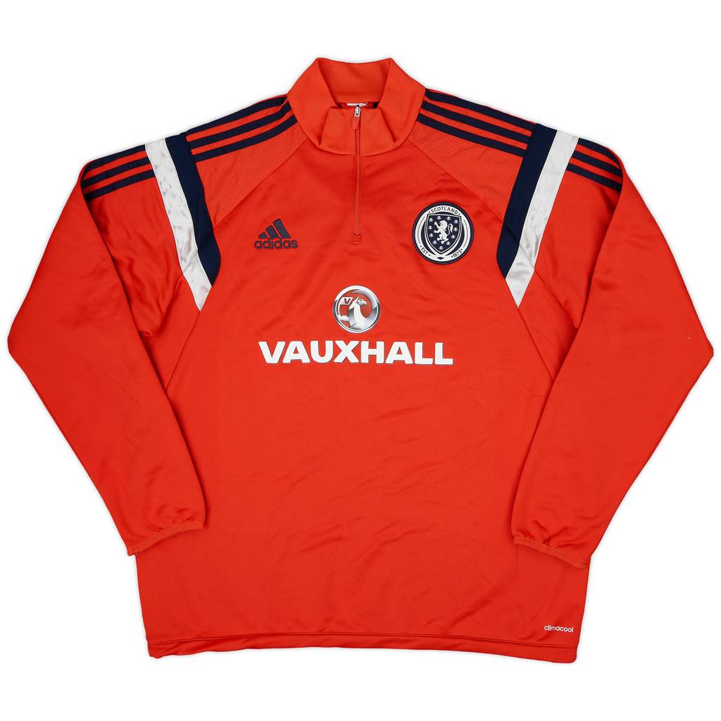 2014-15 Scotland adidas 1/4 Zip Training Top - 9/10 - (XL)