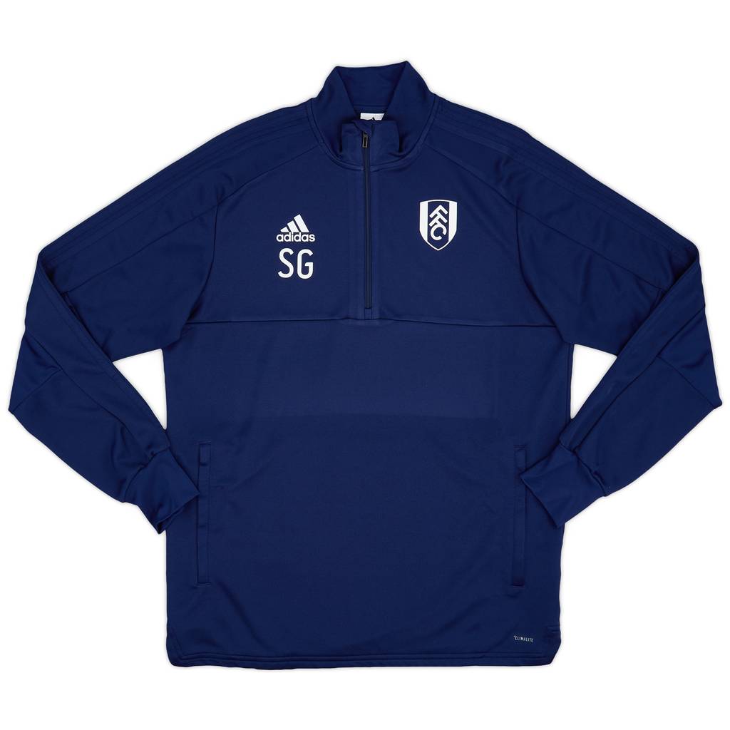 2017-18 Fulham Staff Issue adidas 1/4 Zip Training Top SG - 9/10 - (L)