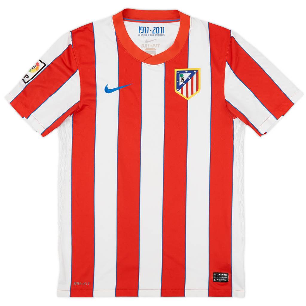 2011-12 Atletico Madrid Home Shirt - 7/10 - (S)