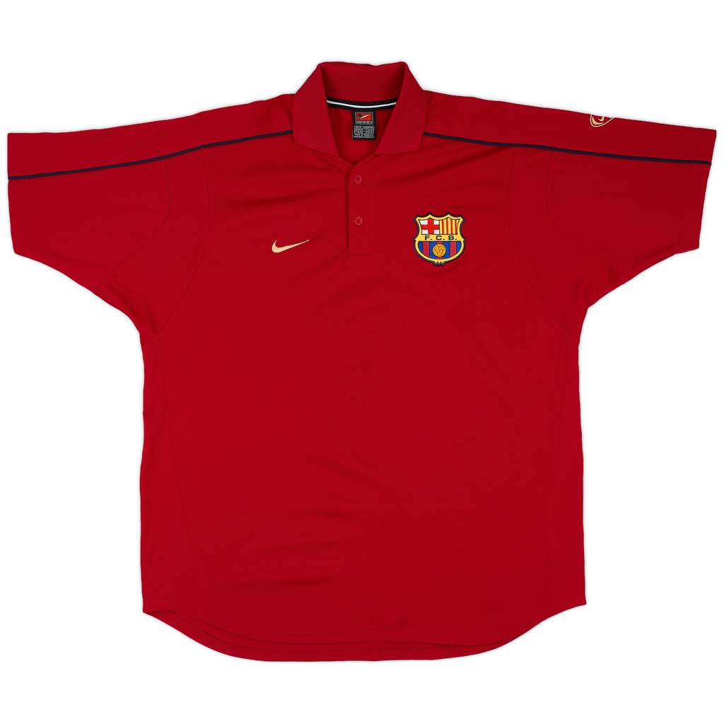 2001-02 Barcelona Nike Polo Shirt - 9/10 - (XL)