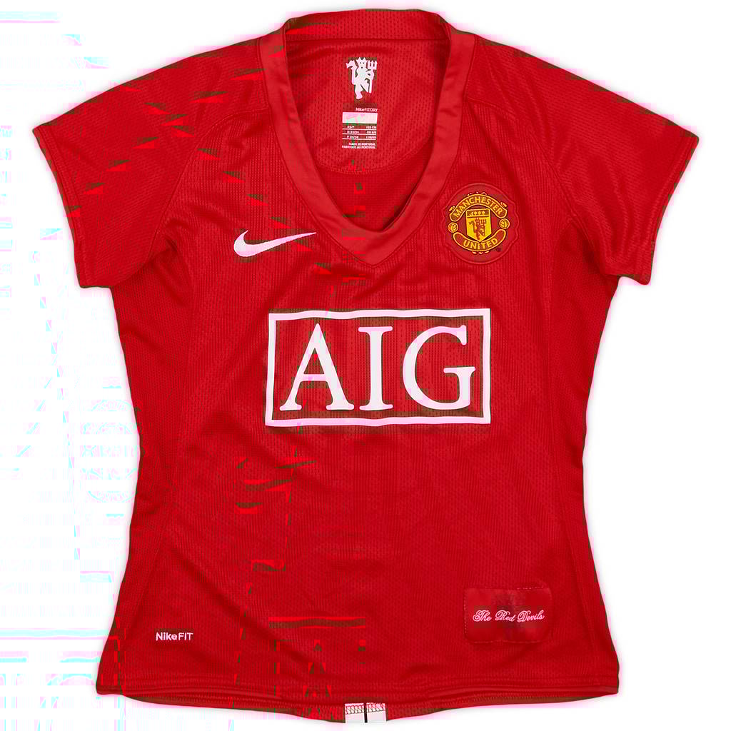 2007-09 Manchester United Home Shirt - 8/10 - (Women's XS)