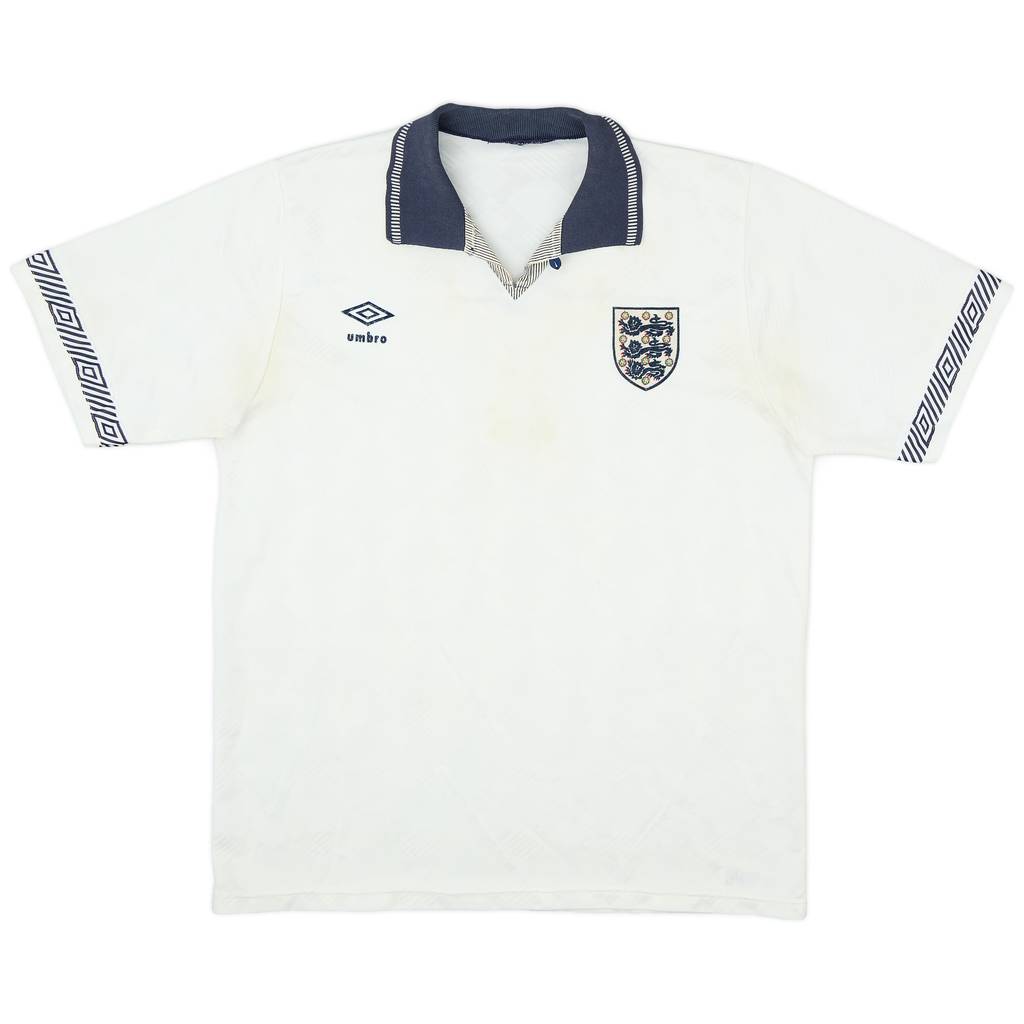 1990-92 England Home Shirt - 4/10 - (L)