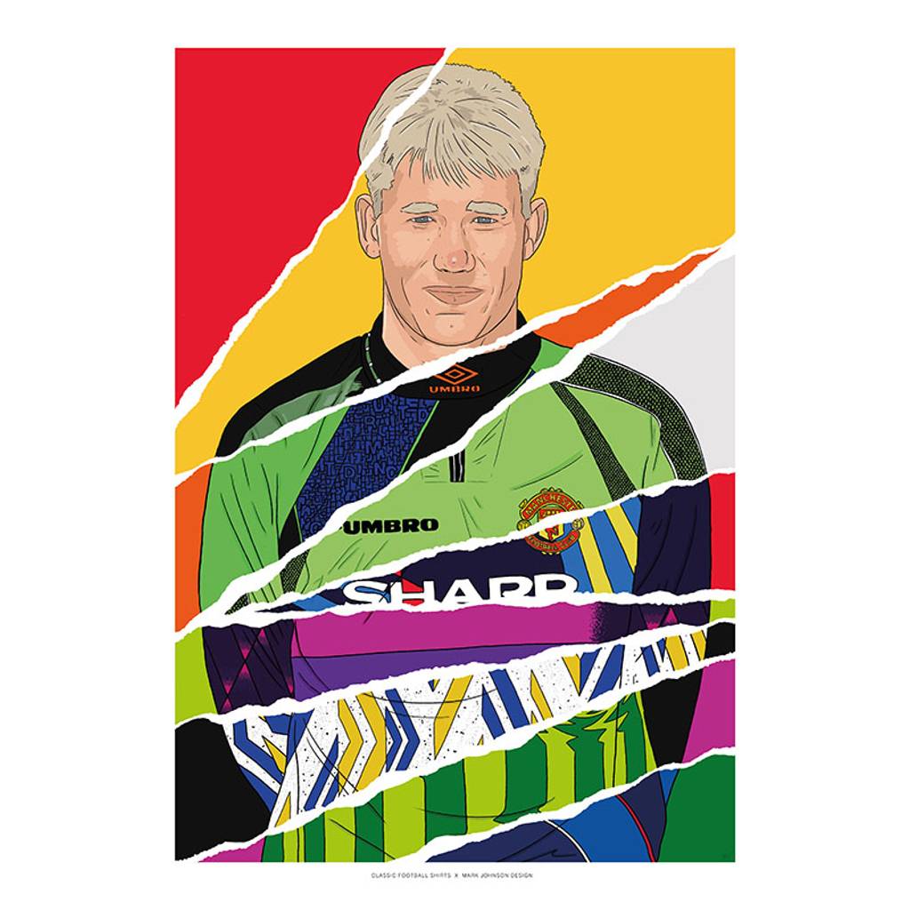 1991-1999 Peter Schmeichel Career In Shirts A3 Print/Poster