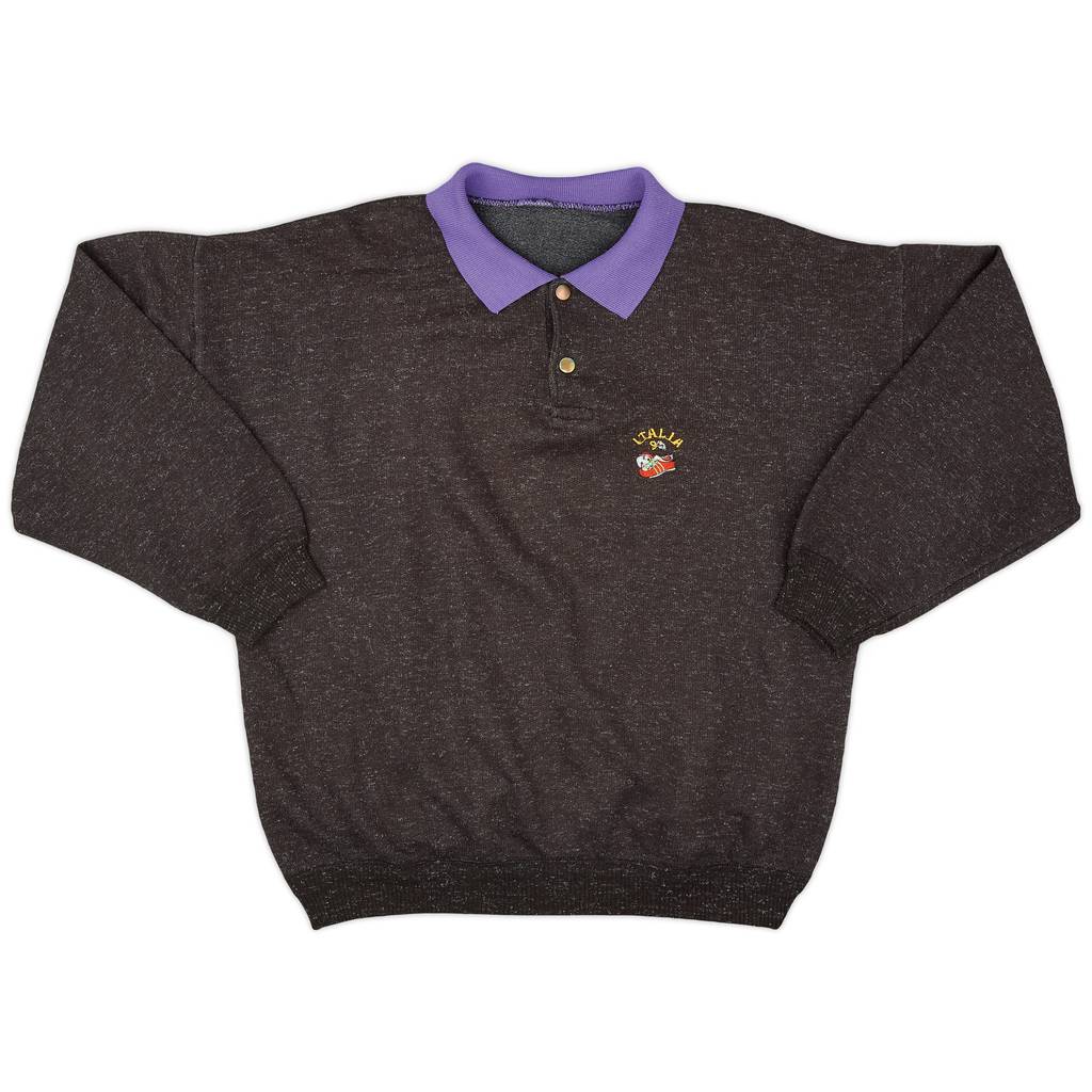 1990 Italia 90 Polo L/S Shirt - 9/10 - (XL)