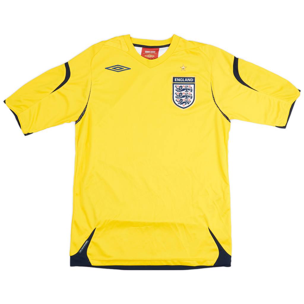 2006-08 England GK S/S Shirt - 7/10 - (S)