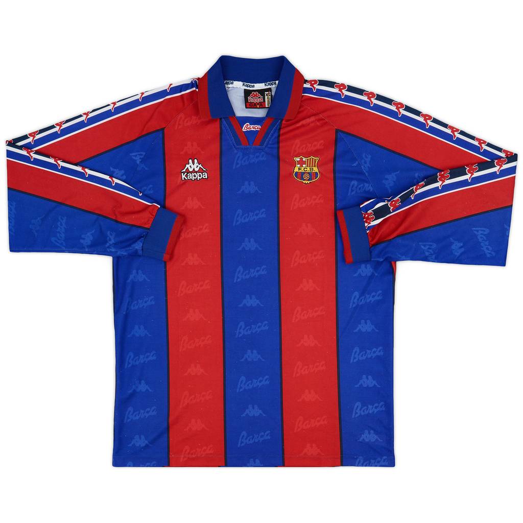 1995-97 Barcelona Home L/S Shirt - 8/10 - (XL)