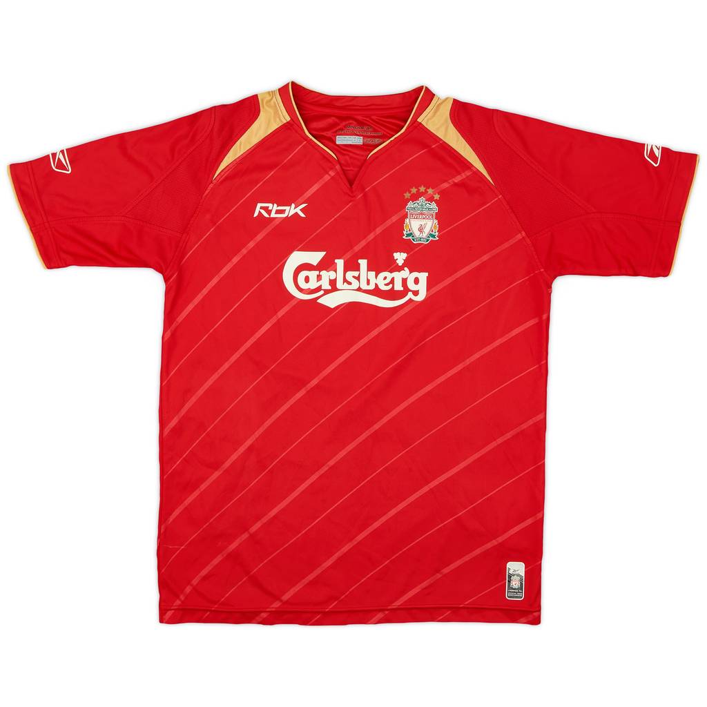 2005-06 Liverpool CL Home Shirt - 6/10 - (L.Boys)