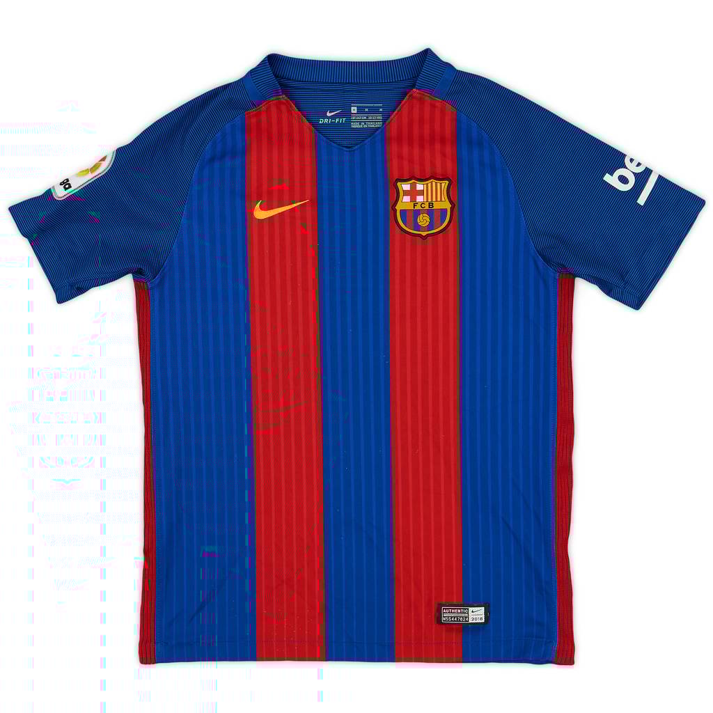 2016-17 Barcelona Home Shirt - 8/10 - (M.Boys)