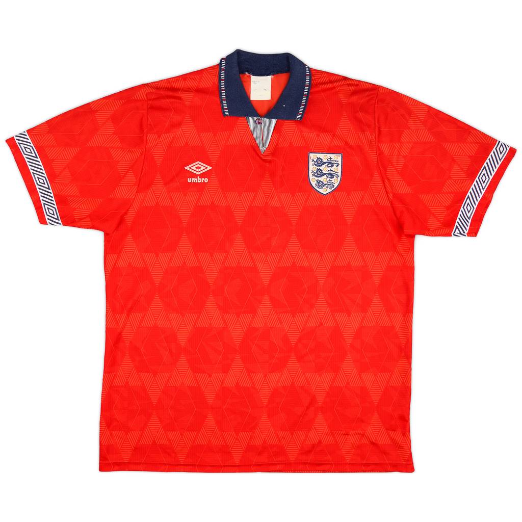1990-93 England Away Shirt - 6/10 - (XL)