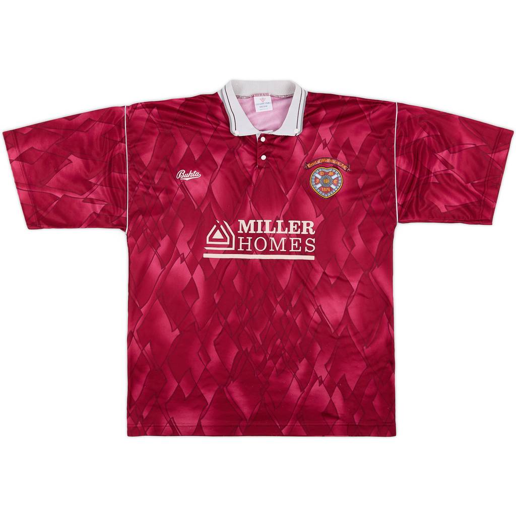 1990-91 Hearts Home Shirt - 8/10 - (M)